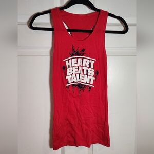 Red Graphic Tank Top Approx 12in P2P 24in Length